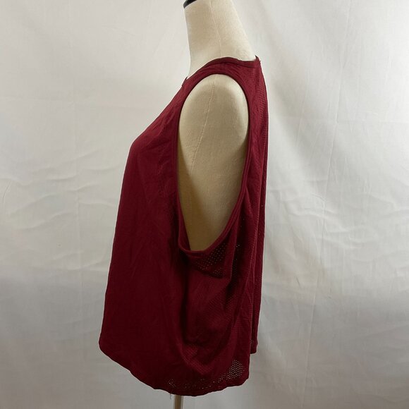 Pink Victoria's Secret Athletic Seamless Tank Top XL Maroon Perforated Details - Picture 6 of 13